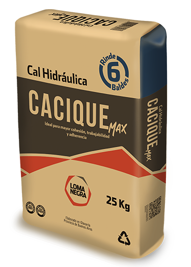 CAL-HIDRATADA-HIDRAULICA-CACIQUE-MAX-LOMA-NEGRA CAL CACIQUE MAX X 25 KG -LOMA NEGRA- - Imagen 1