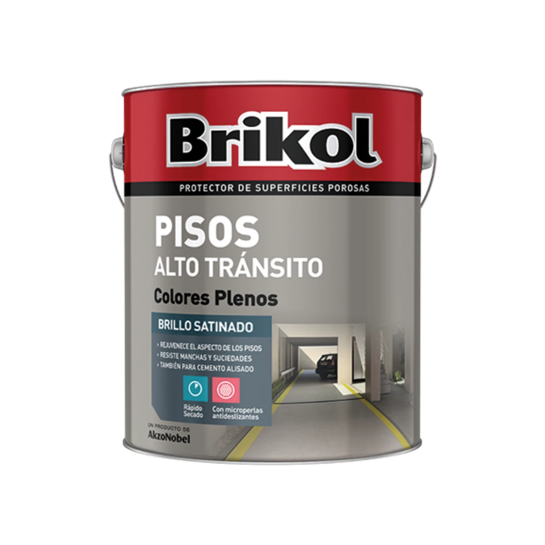 Diseño sin título (3) BRIKOL PISO ALTO TRÁNSITO VERDE X 1 LT - Imagen 1