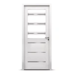 PUERTA ACERO HORIZ. 1/2 VID.IZQ BL 0.80 S/H S/O