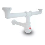 DUKE SIFóN CON VASO - EXTENSIBLE 11/2" 2 VíAS - 40/50 MM